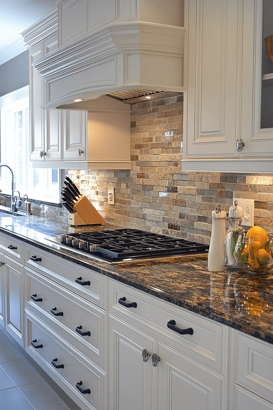 brown granite countertops