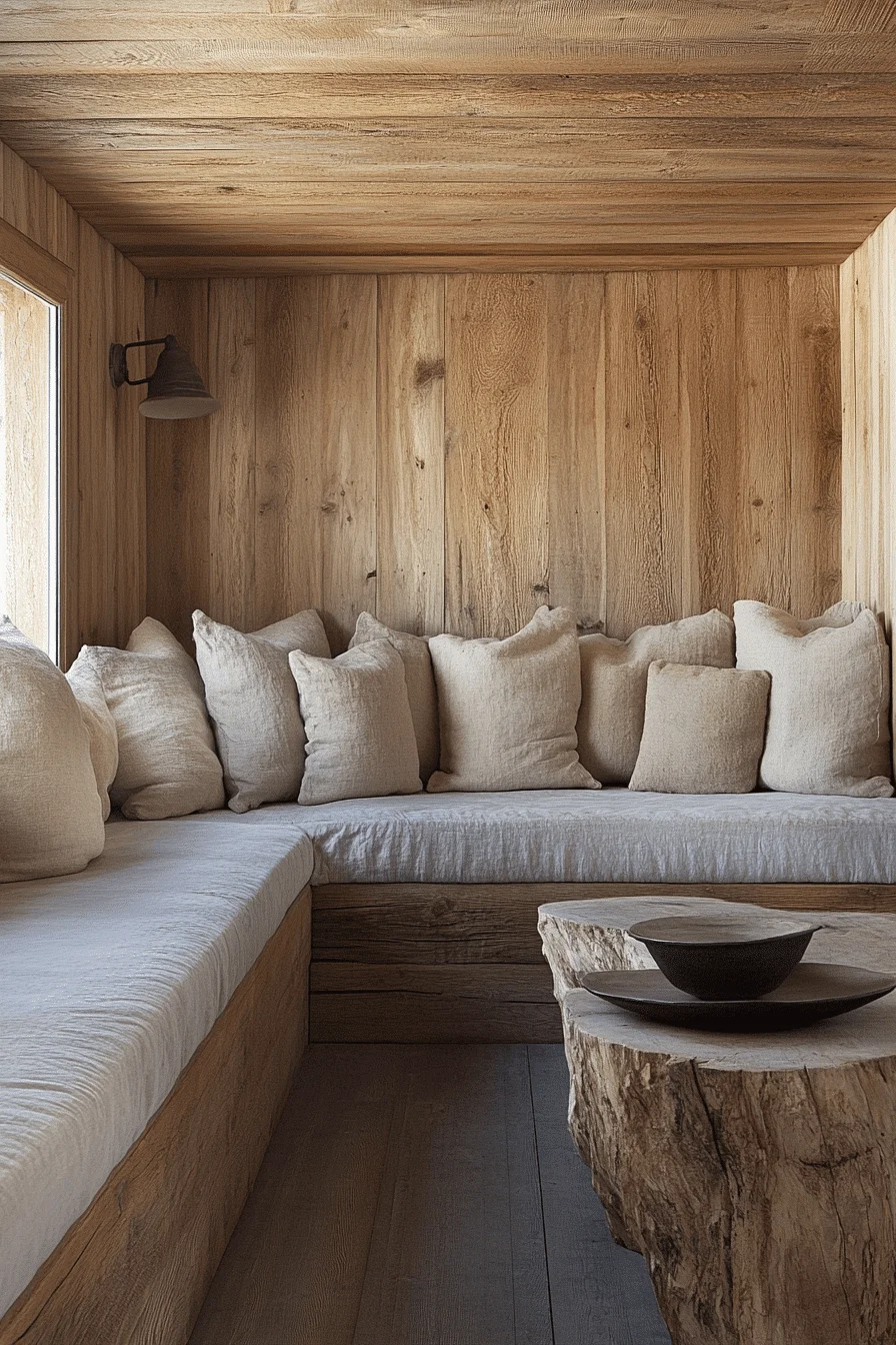 simplified rustic cabin aesthetic