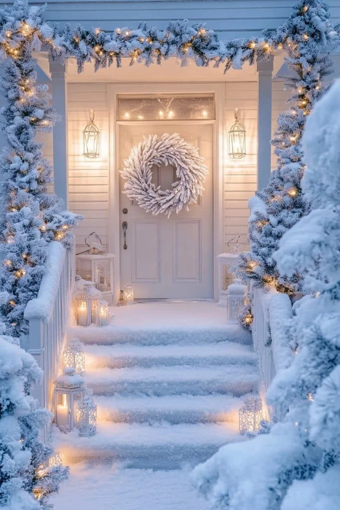 Serene Winter Porch Ambiance