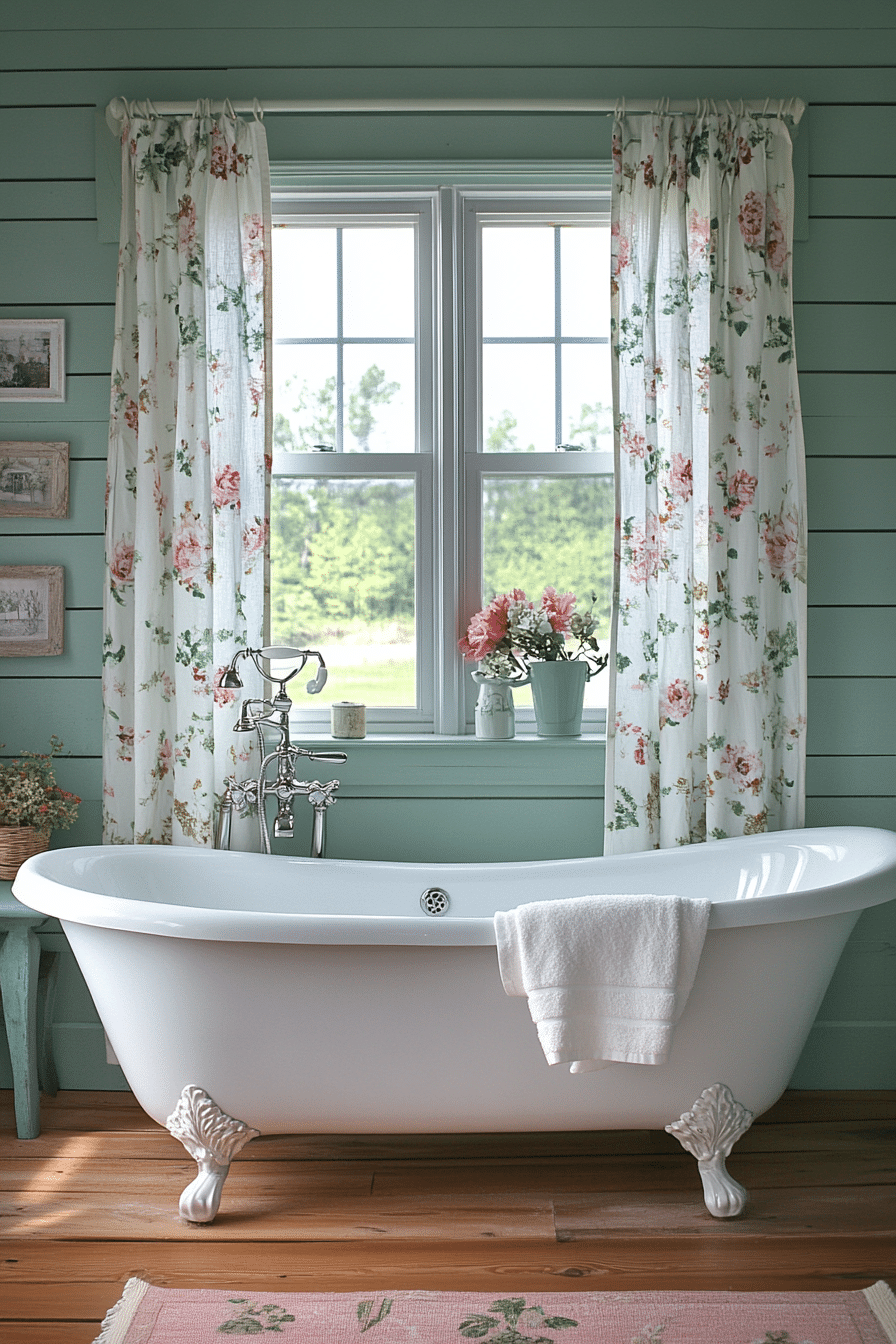 coastal cottage bathtub nook