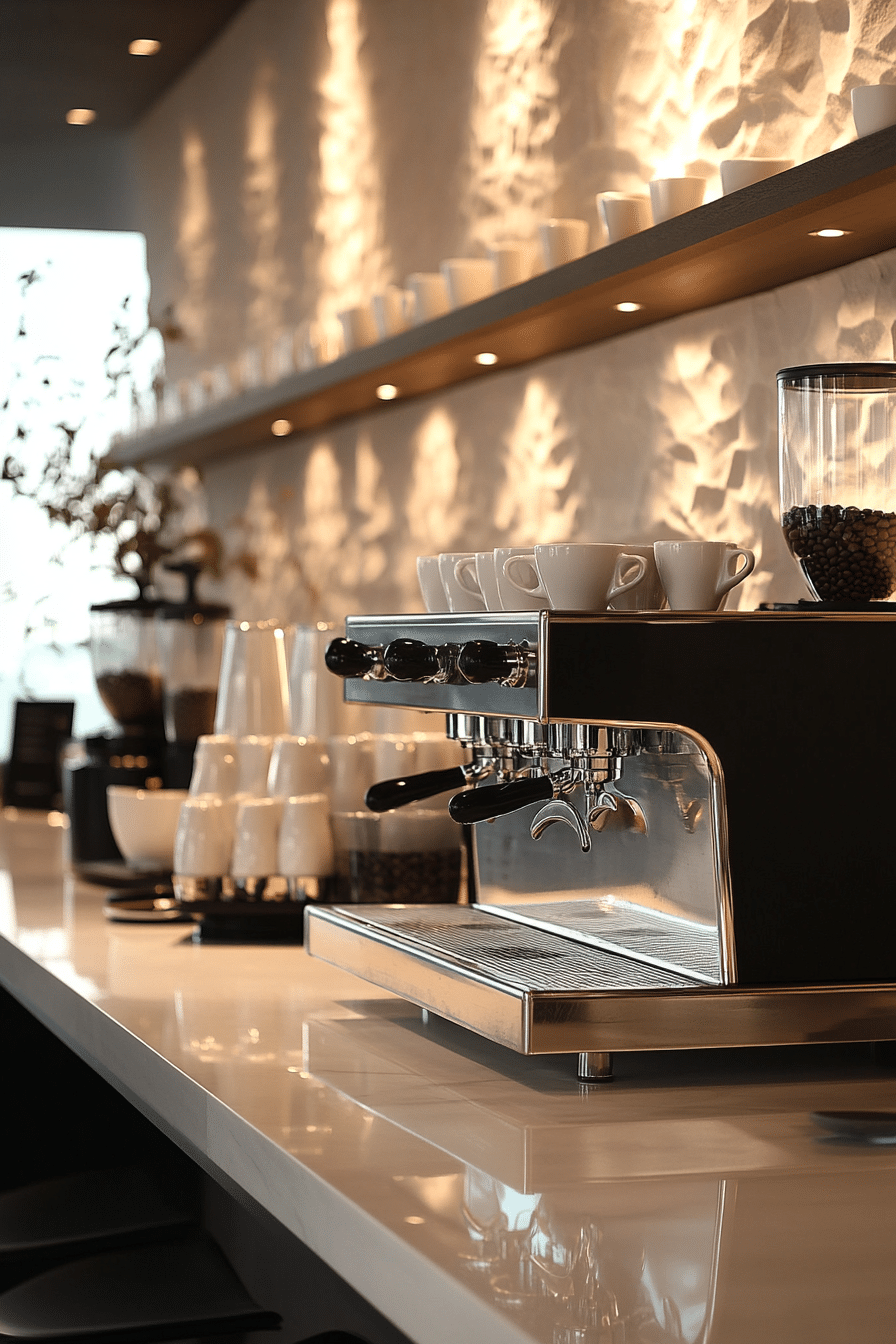 modern minimalist coffee bar