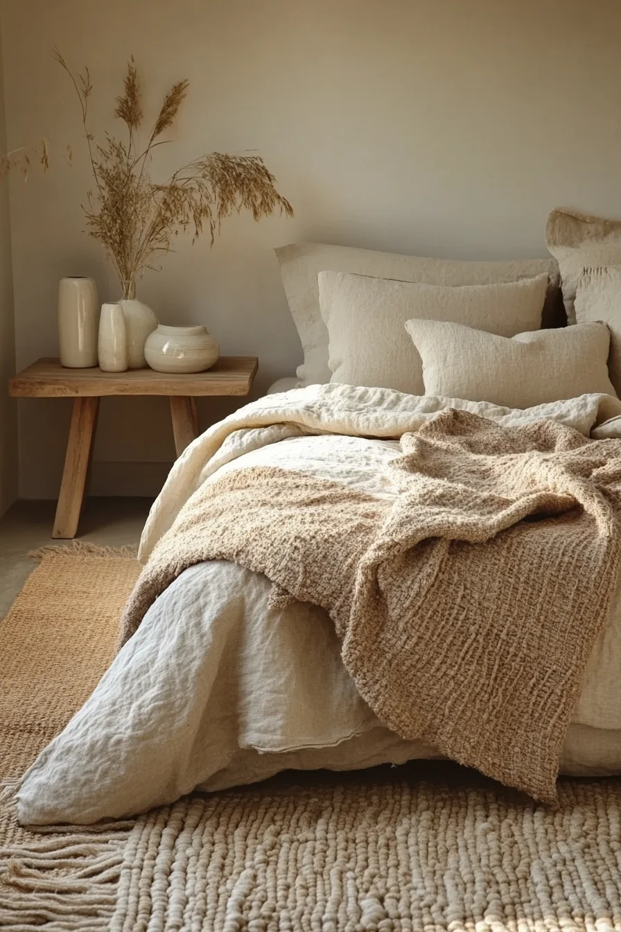 cozy neutral bedroom
