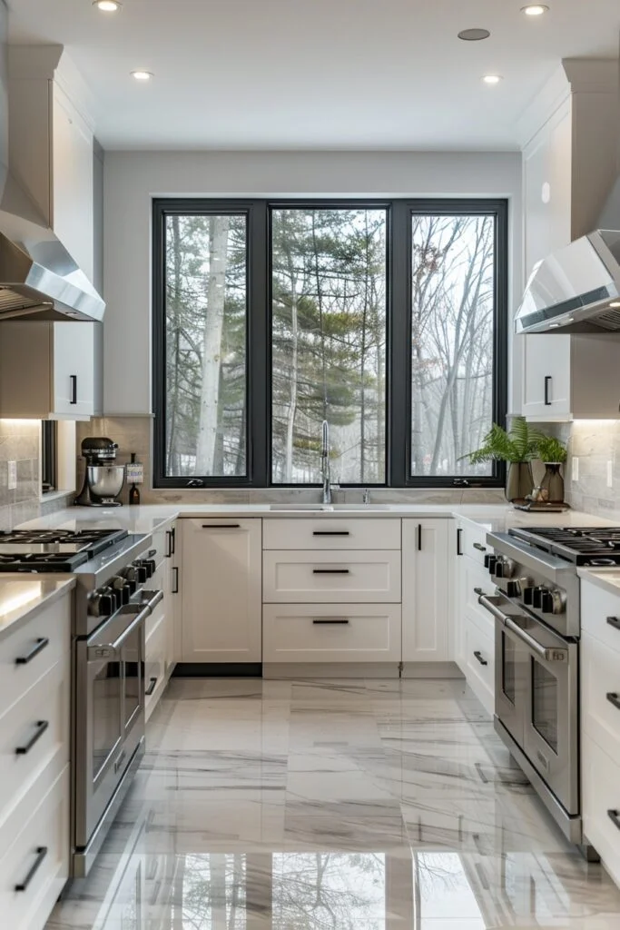 Sleek Monochrome Minimalist Kitchens