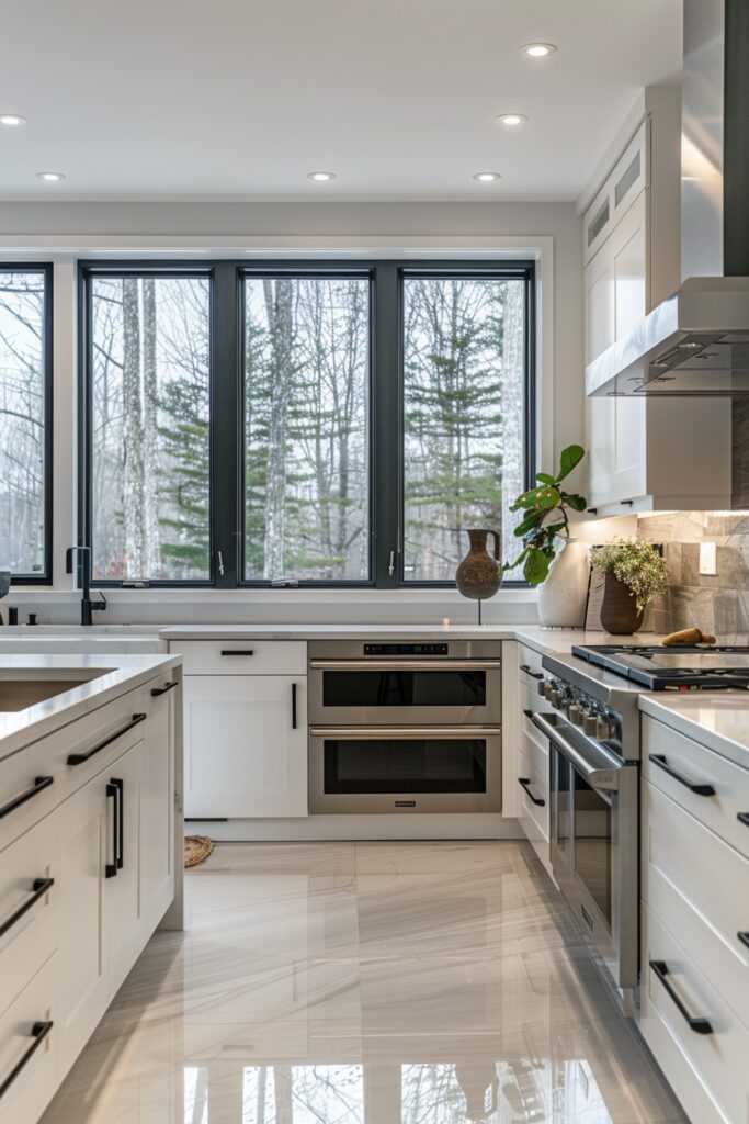 Sleek Monochrome Kitchens