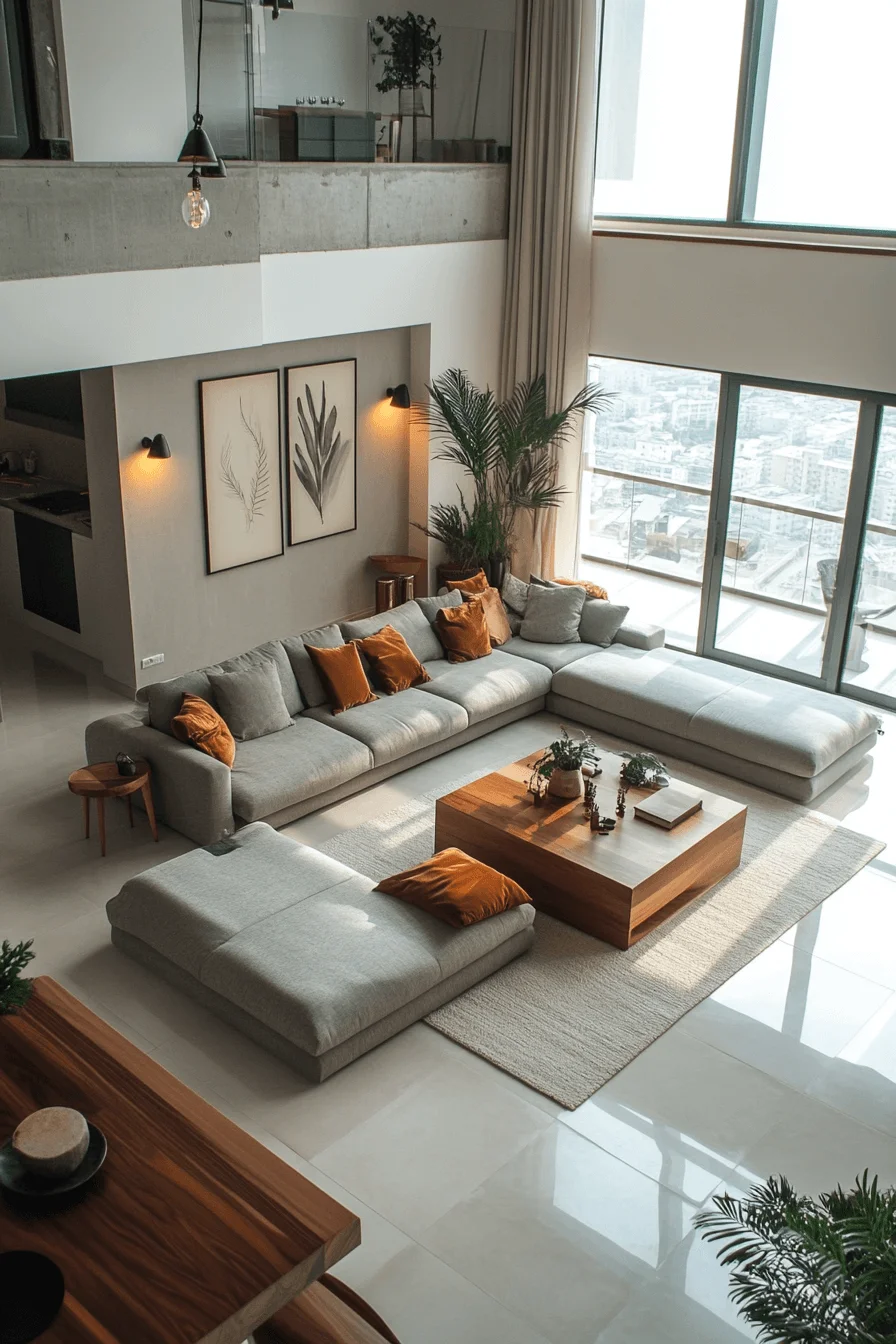 Urban chic minimalist living room