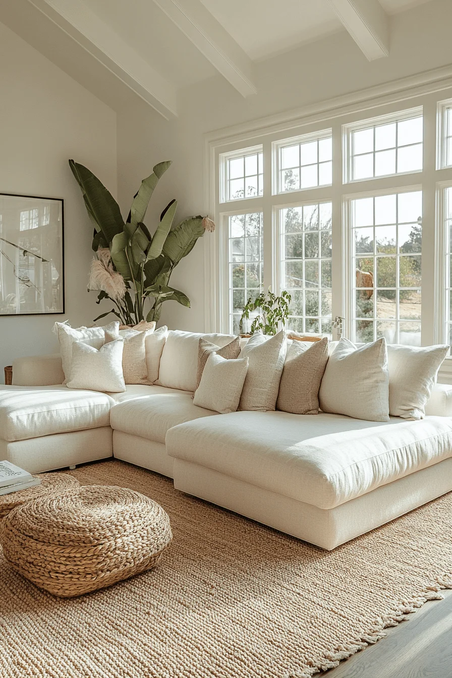 minimalist sectional sofa living room