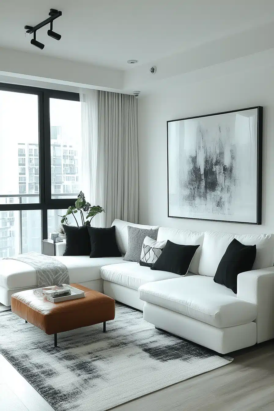 Elegant minimalist tiny condo design