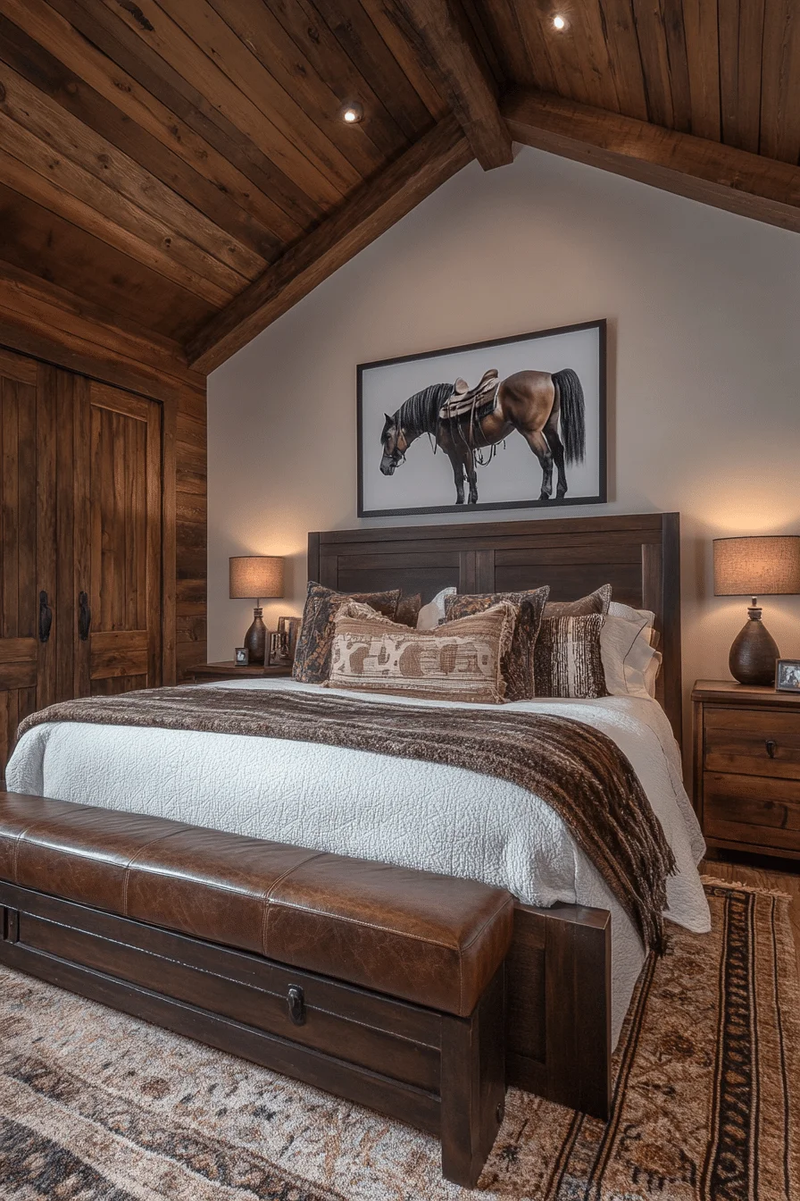 rustic western bedroom