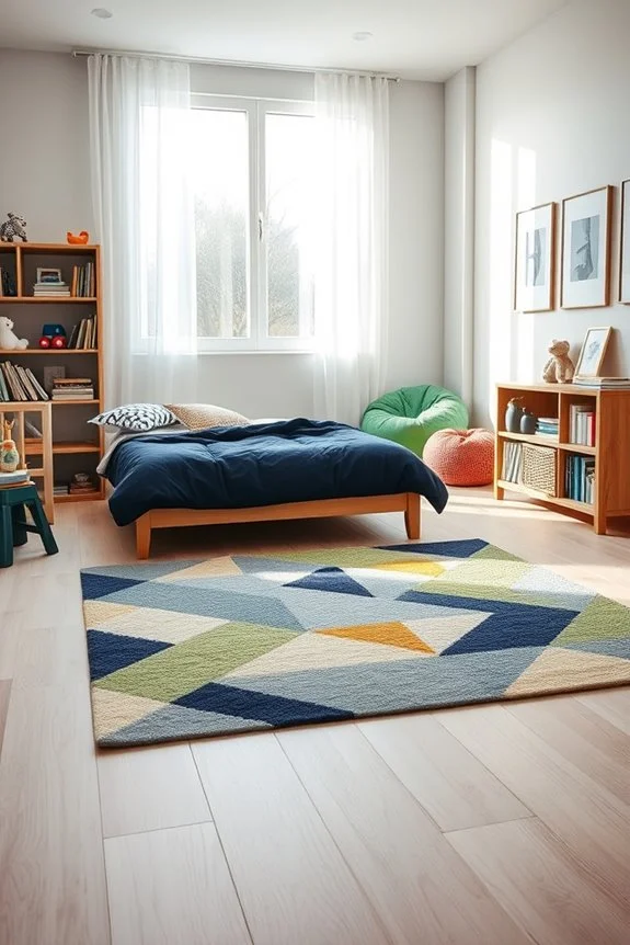 colorful textured rugs for boys room