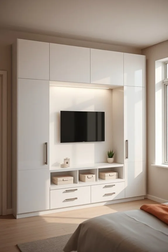 streamlined minimalist closet design