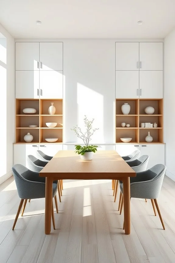 sleek organized minimalist shelves