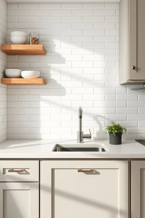 classic subway tile backsplash