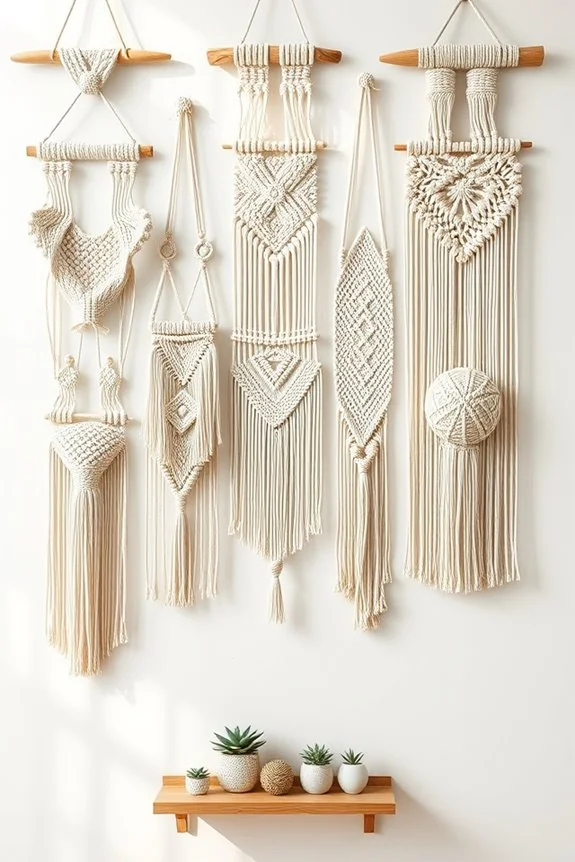 handmade macram wall decor