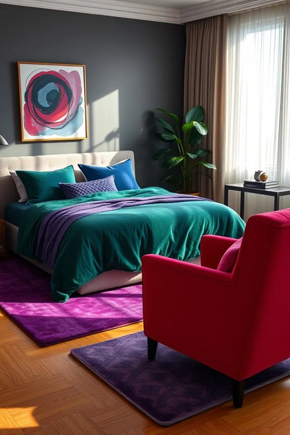 jewel tone bedroom design