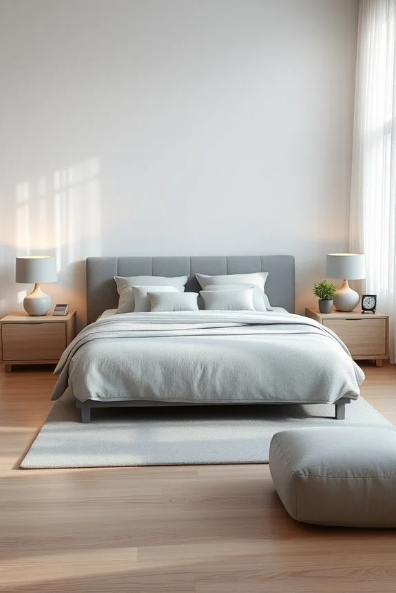 tranquil minimalist grey retreat