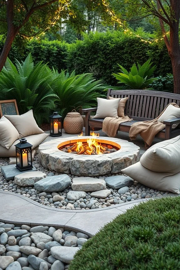 inviting fire pit retreat