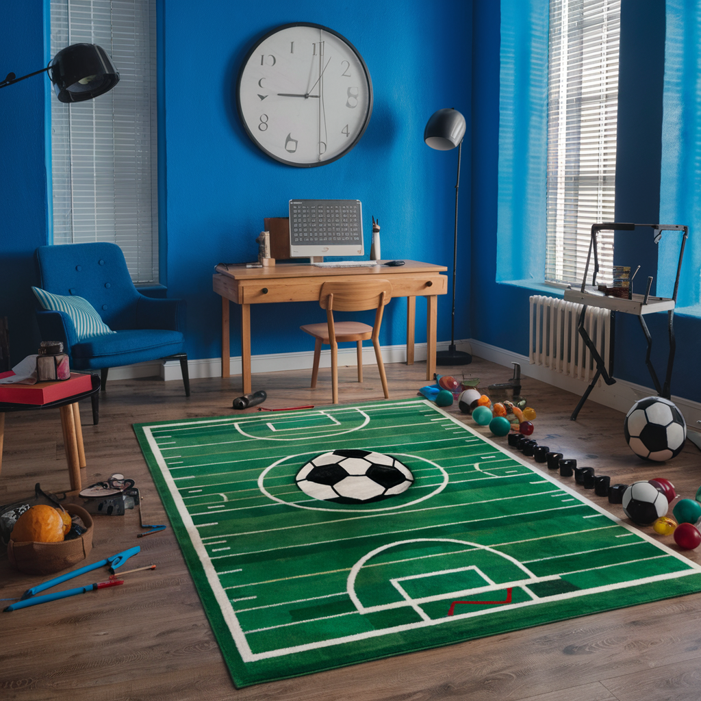 Sports themed boy nursery