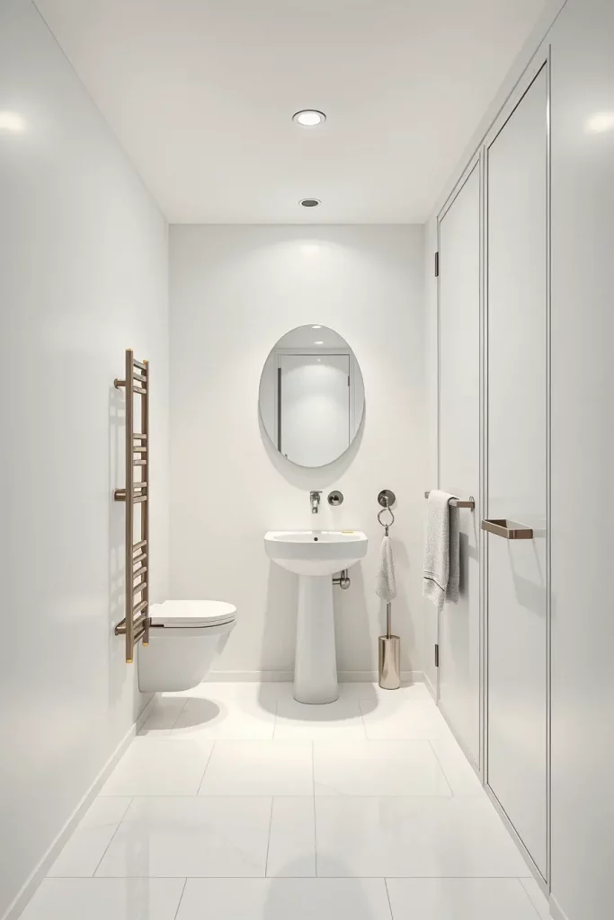 Minimalist small bathroom with streamlined fixtures