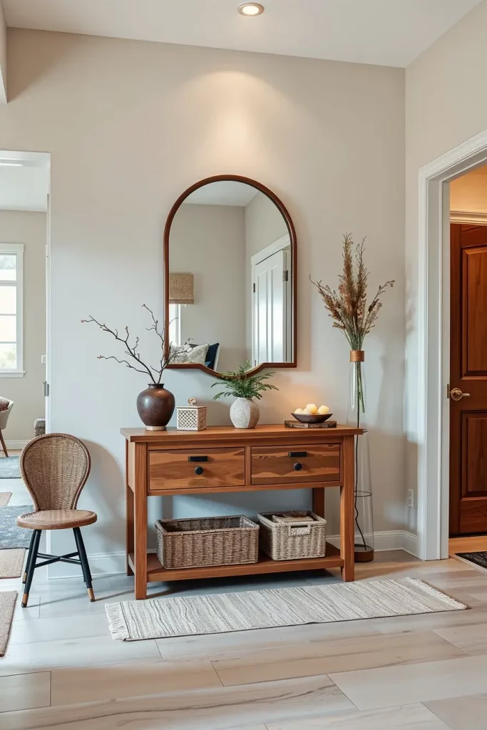 Entry table with storage ideas