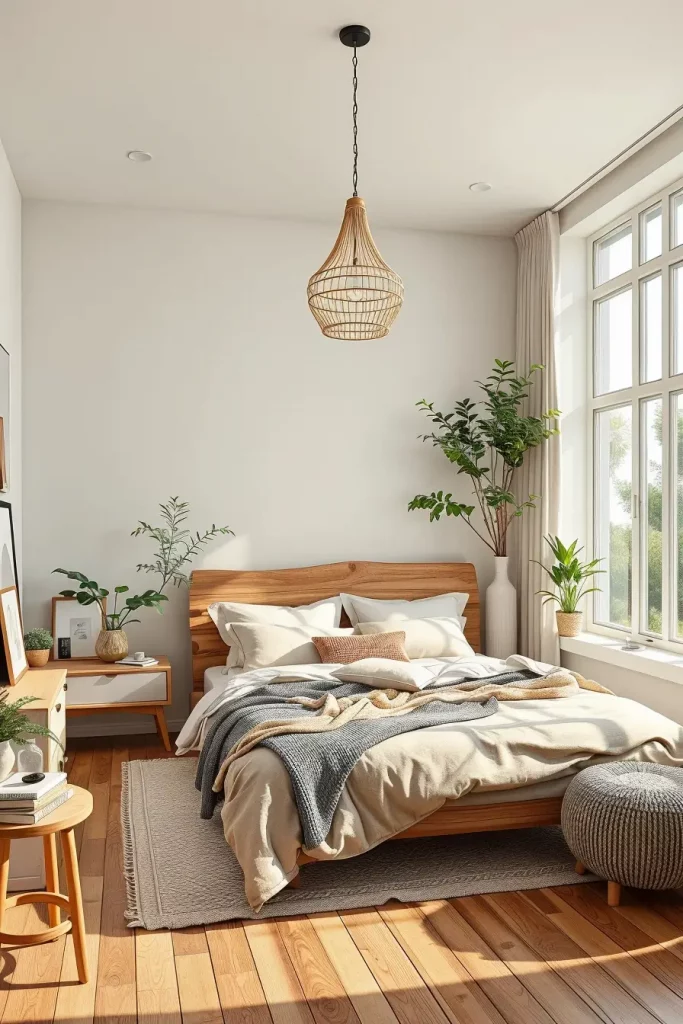 Eco-chic bedroom design