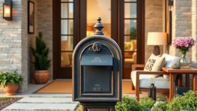 Timeless Charm: Vintage-Style Post Mailbox Enhances Front Yard Appeal