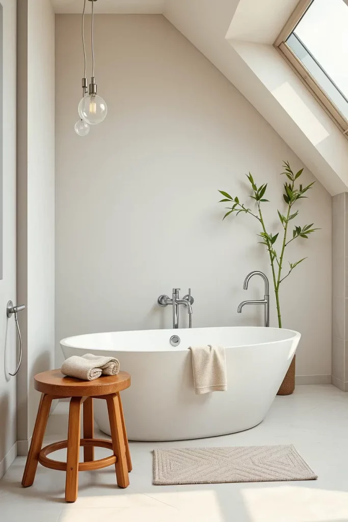 Zen minimalist freestanding tub