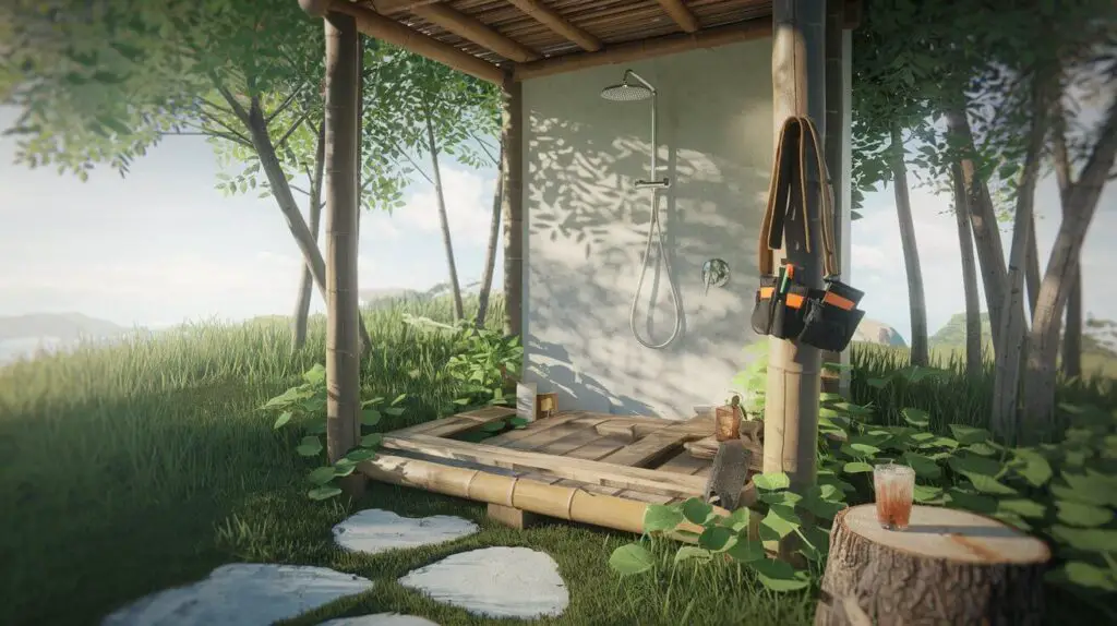 How to Create a Rustic Outdoor Shower with Natural Materials? Let's Get Dirty (But in a Good Way) 1 rustic outdoor shower ideas (7)