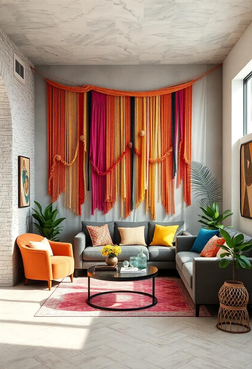 Statement Wall Ribbons And Streamers Bringing Festive And Energetic Details Into Living Spaces