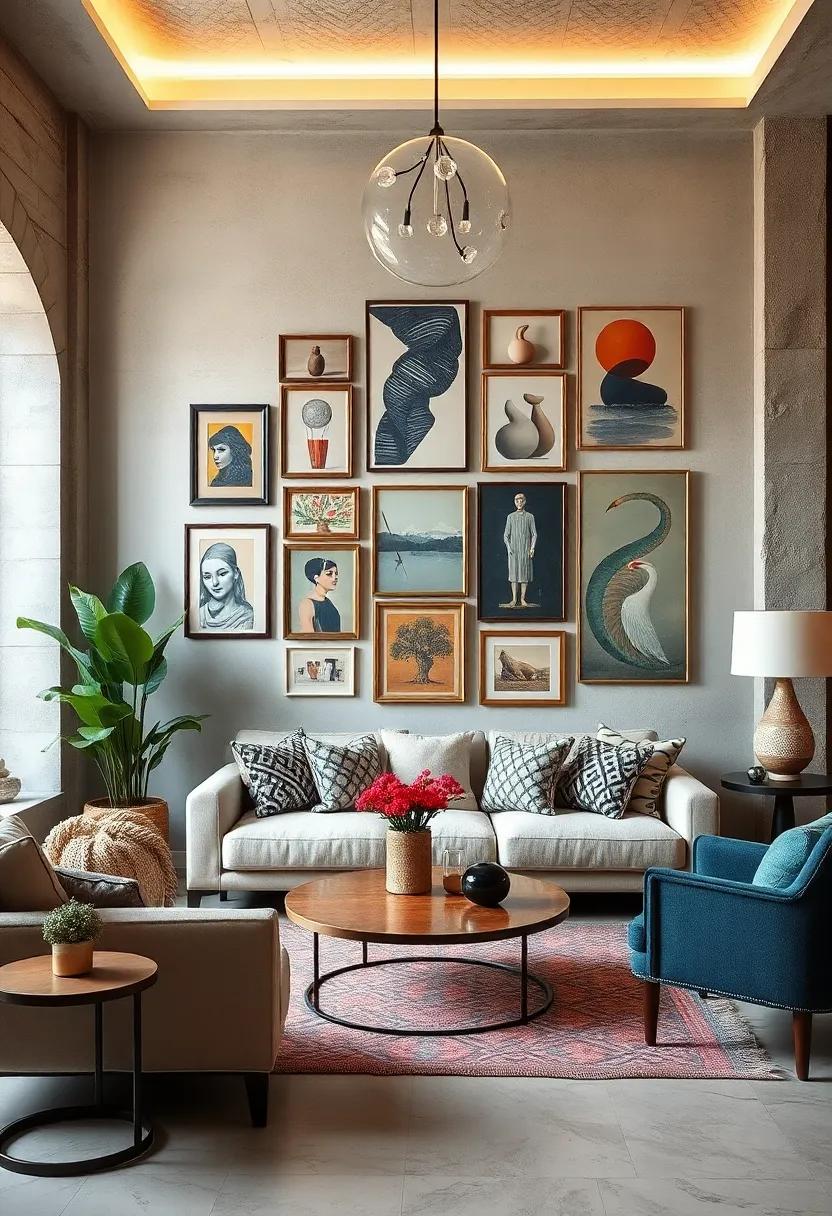 Contemporary Wall Collages Mixing Vintage Art Prints With Abstract Sculptural Elements