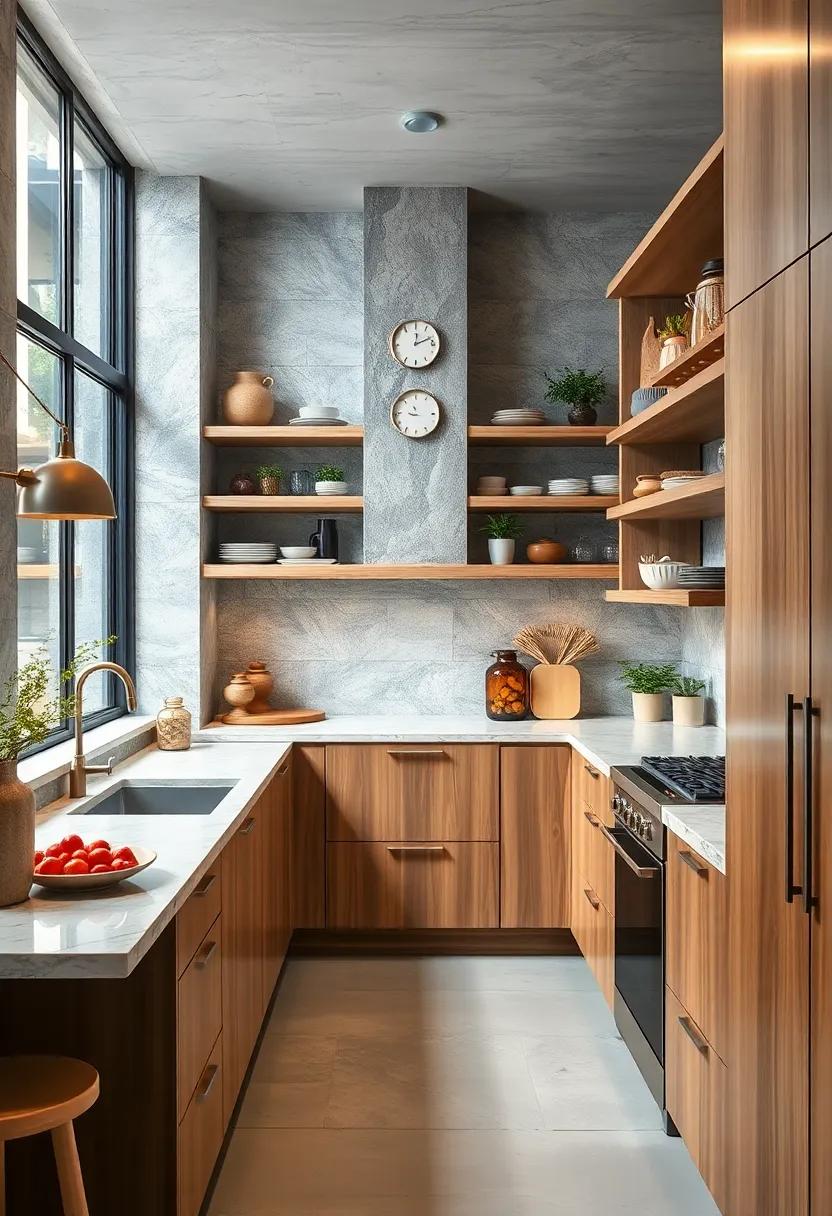 Balancing Open and Closed Shelving for a Dynamic, Accessible Kitchen Atmosphere