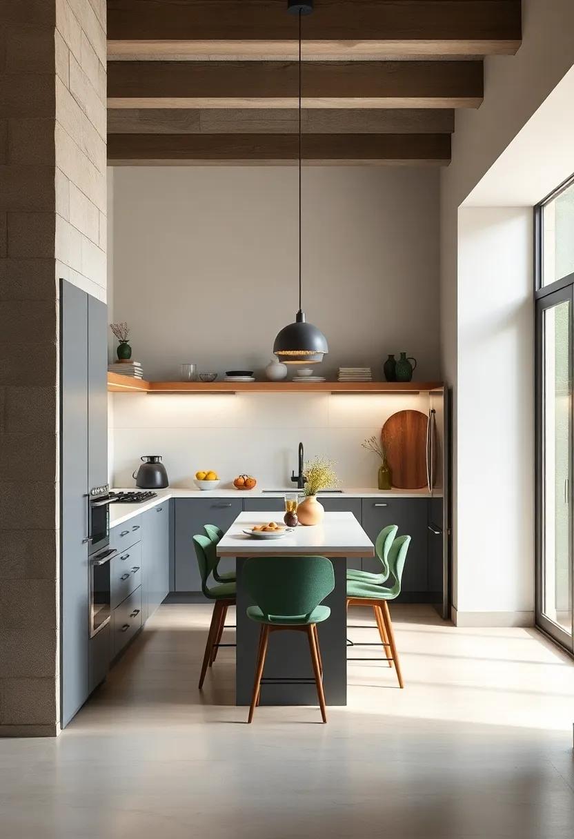 Crafting a Cohesive Color Story With Muted Neutrals and Strategic Pops of Color in Galley Kitchens