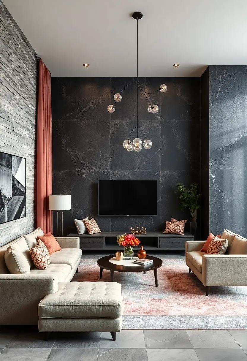 The Drama of Dark Wallpaper Shades Paired with Luxurious Furnishings