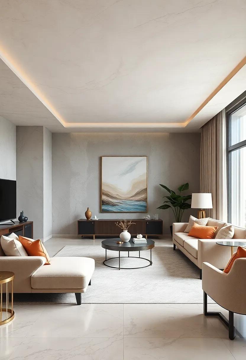Soft Pastels and Subdued Hues for Tranquil Yet Upscale Living Rooms