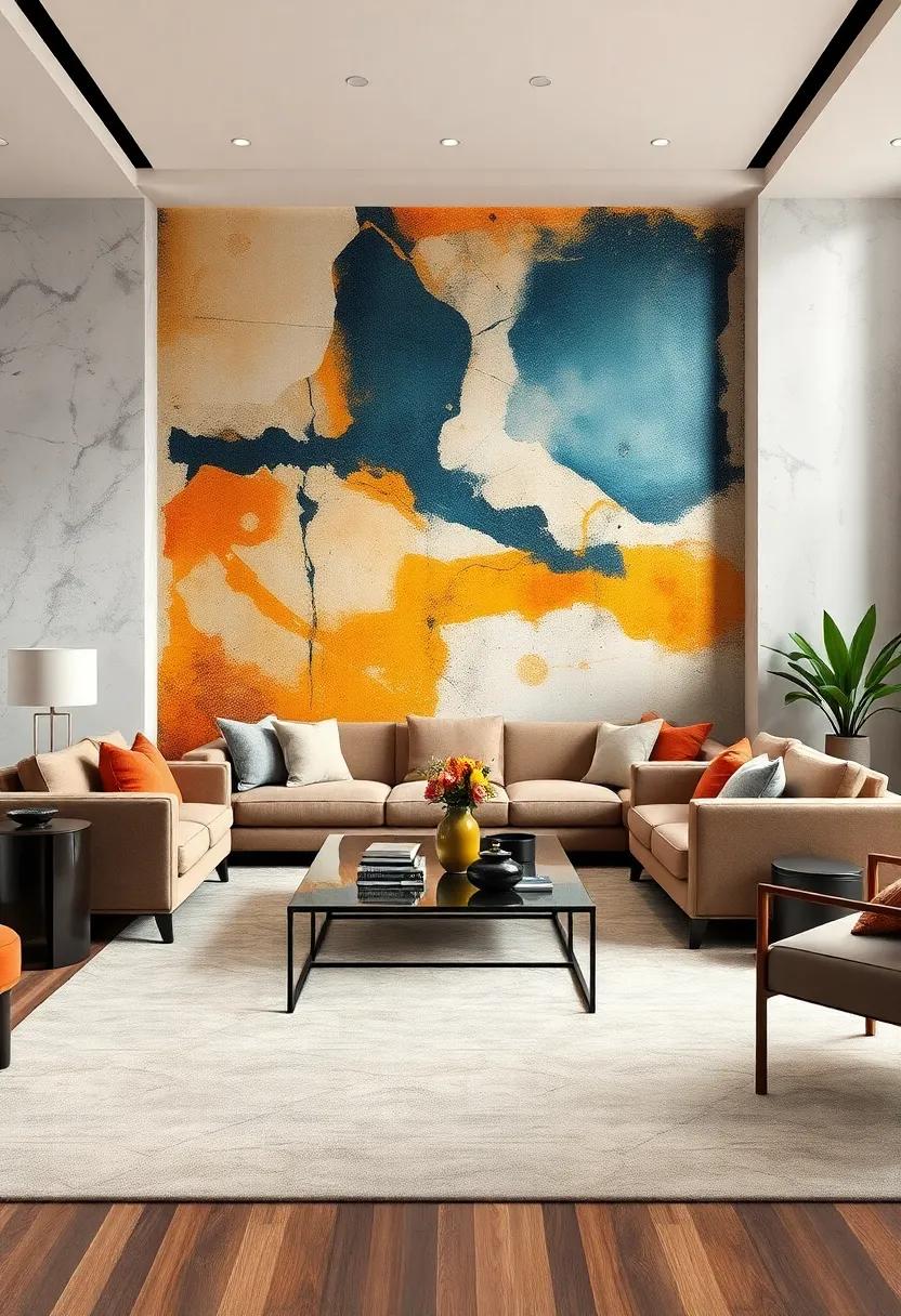 Using Abstract Art to Transform Living Room Wallscapes into Masterpieces