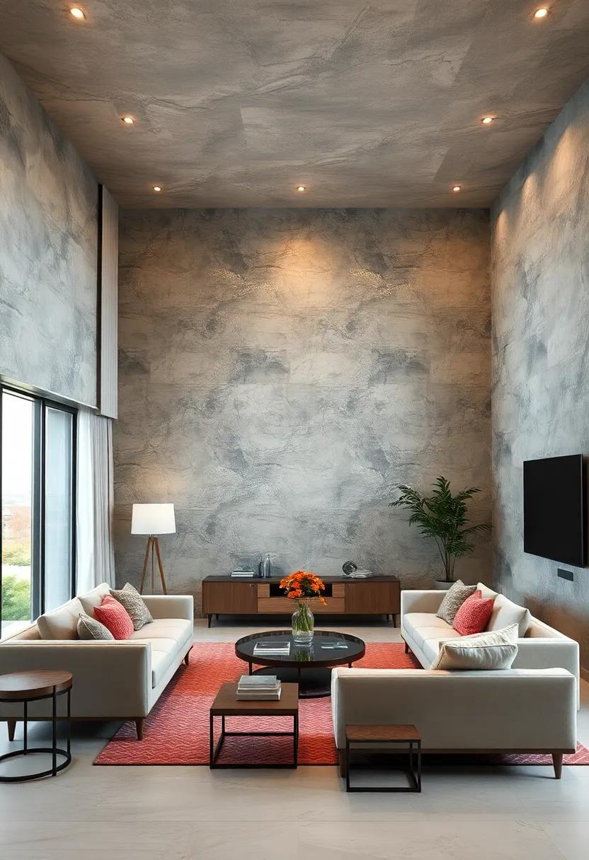 Wallpaper with Metallic Foil Details Creating Light Play and Opulence