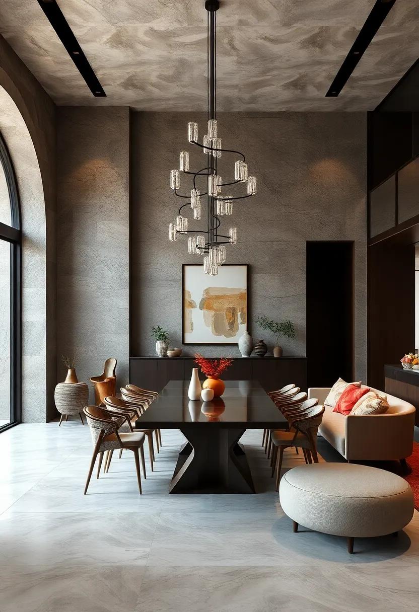 Organic Shapes and Forms Softening the Geometry of Contemporary Dining Spaces