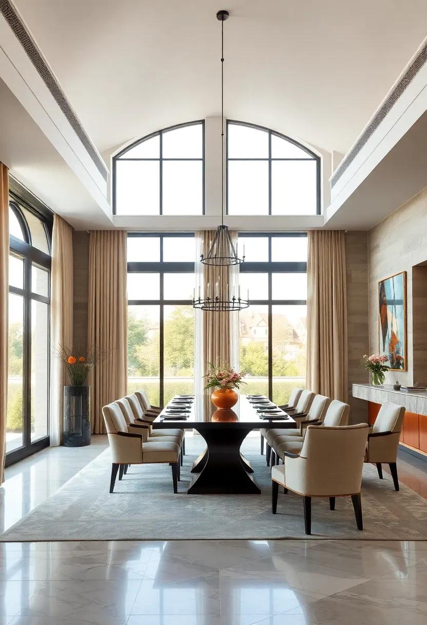 Grand Windows and Drapery Styles Framing Views While Enhancing Room Sophistication