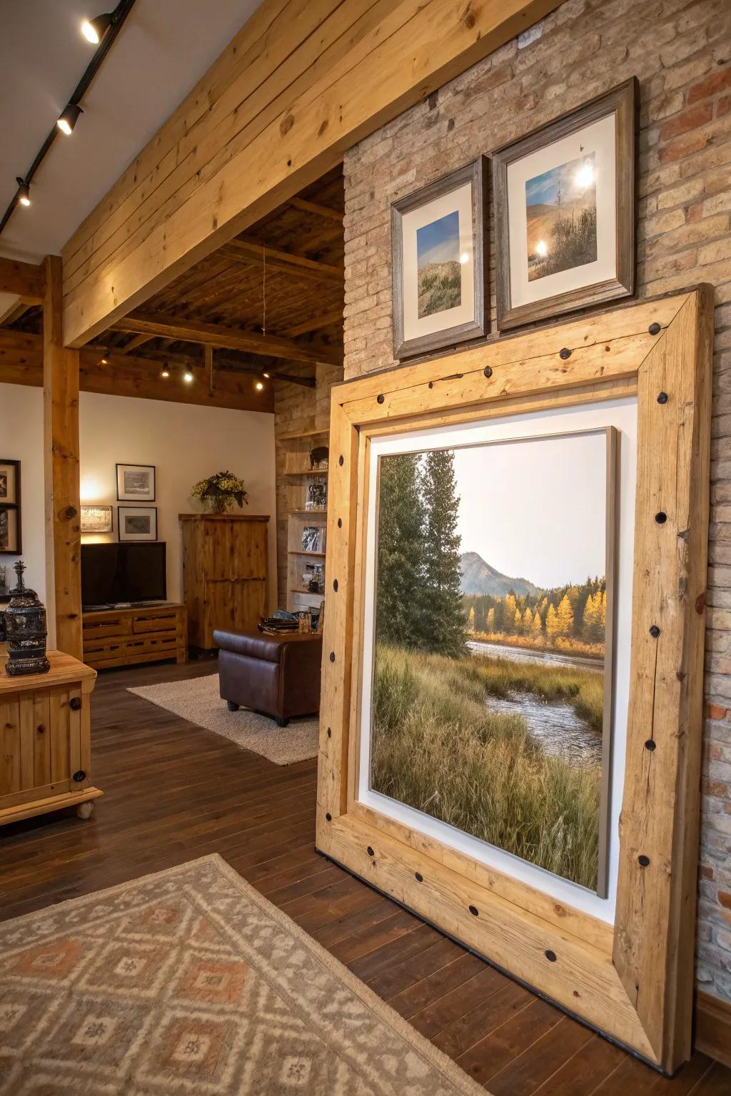 Handmade frames add a unique flair to your home.