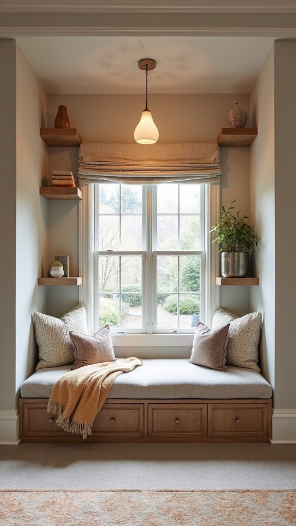 cozy built in multi functional reading nook