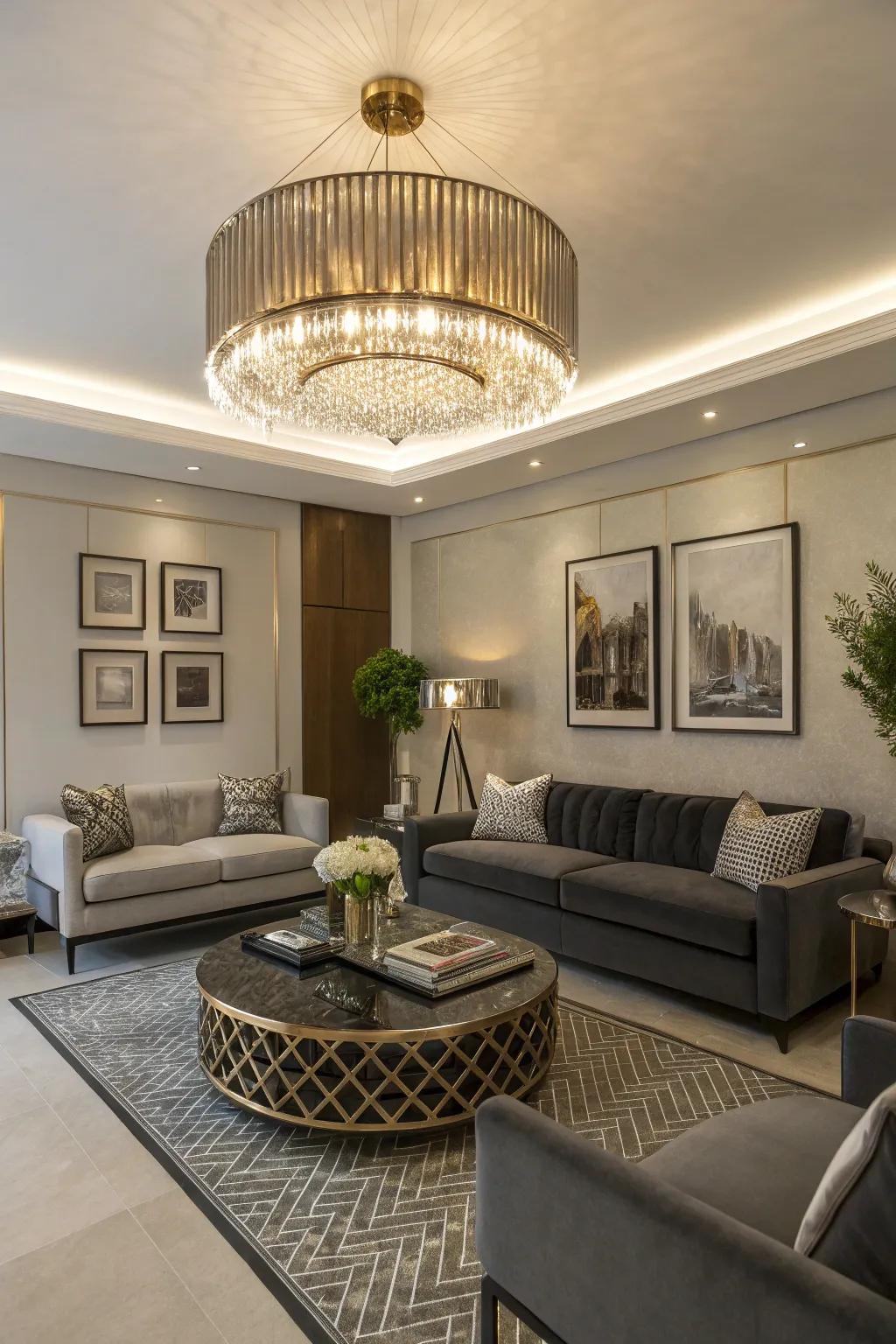 Metallic finishes add a contemporary and polished look.