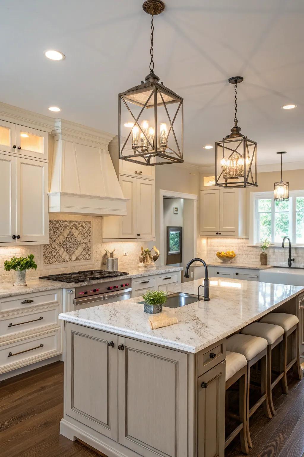 Symmetry creates harmony in kitchen design.