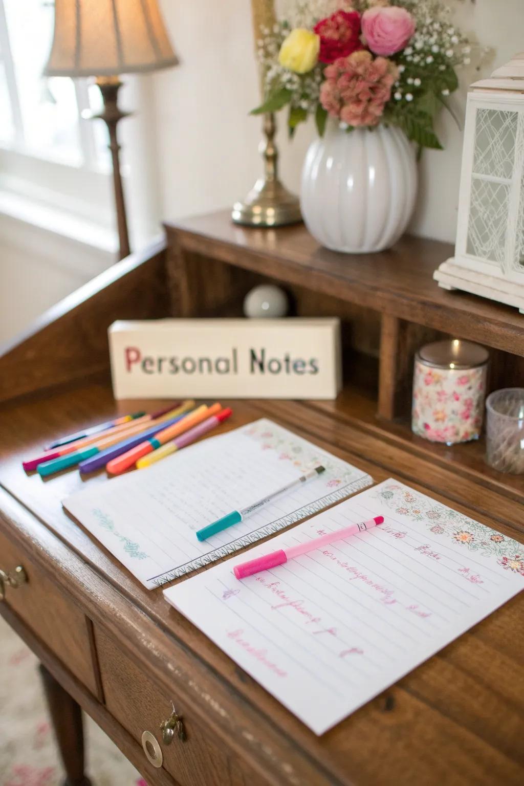 Personalized notes for Easter eggs.