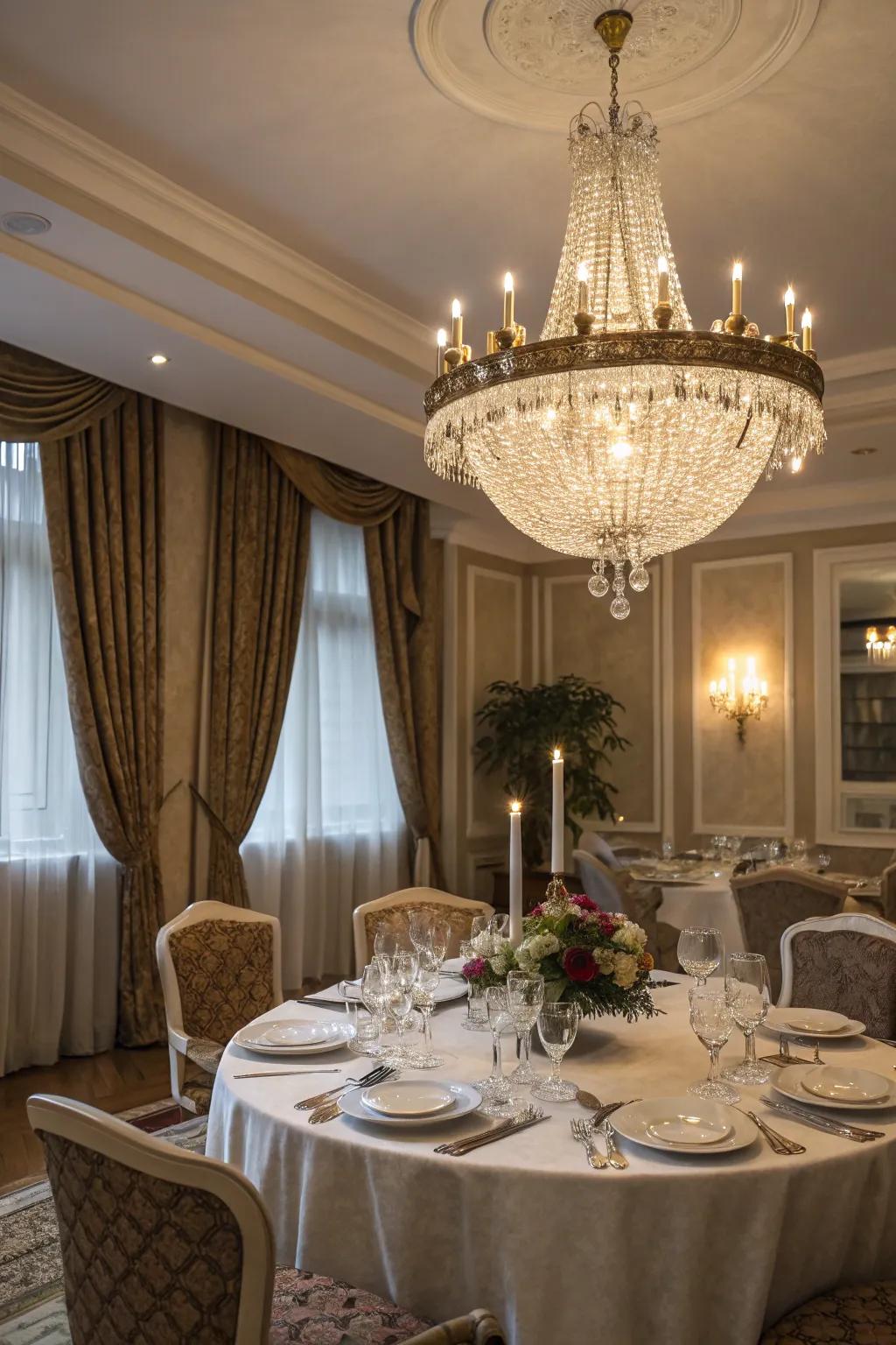 Add glamour with a stunning chandelier.