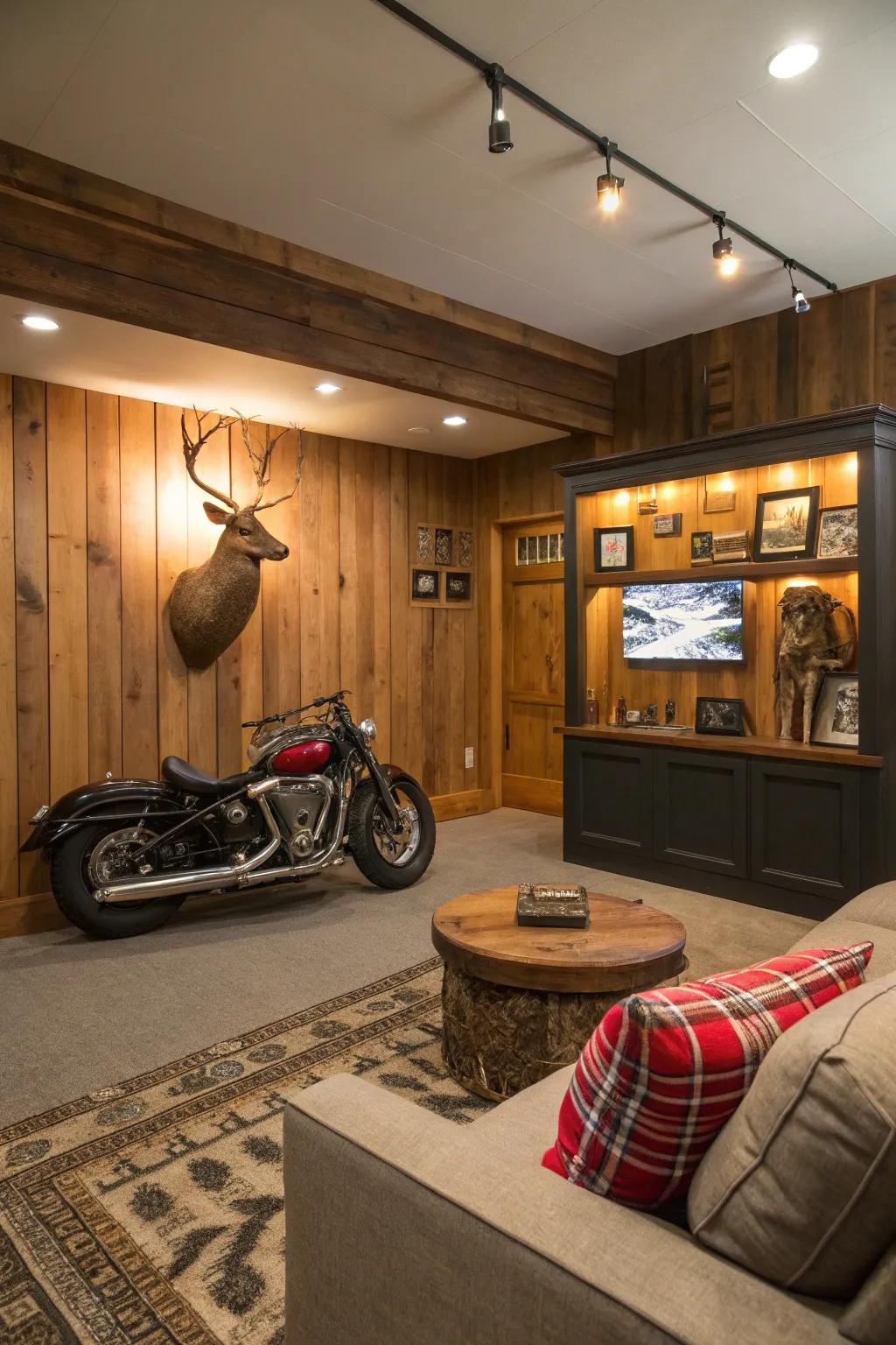 Custom furniture adds a unique flair to your man cave.
