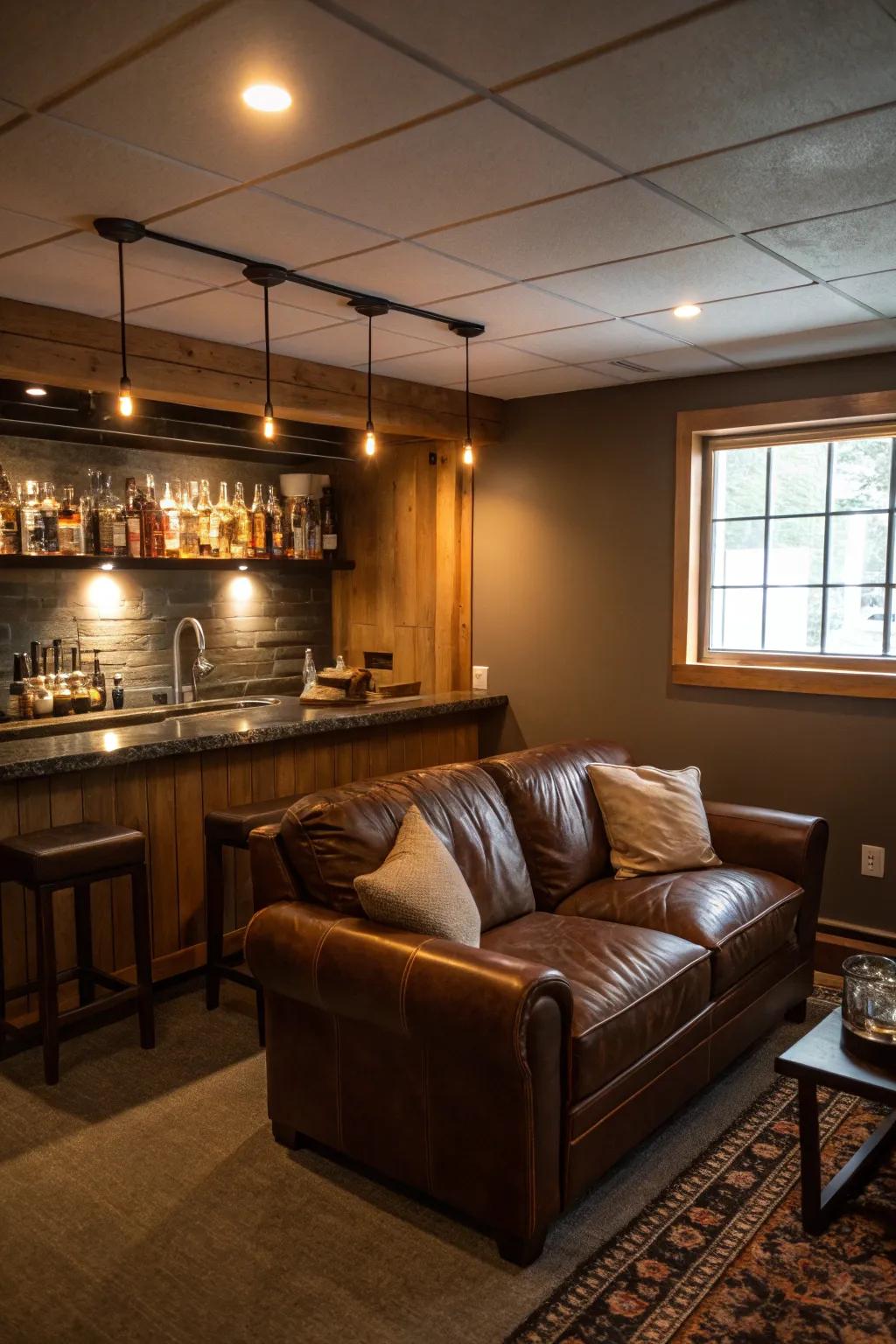 A cozy lounge invites relaxation and socializing.