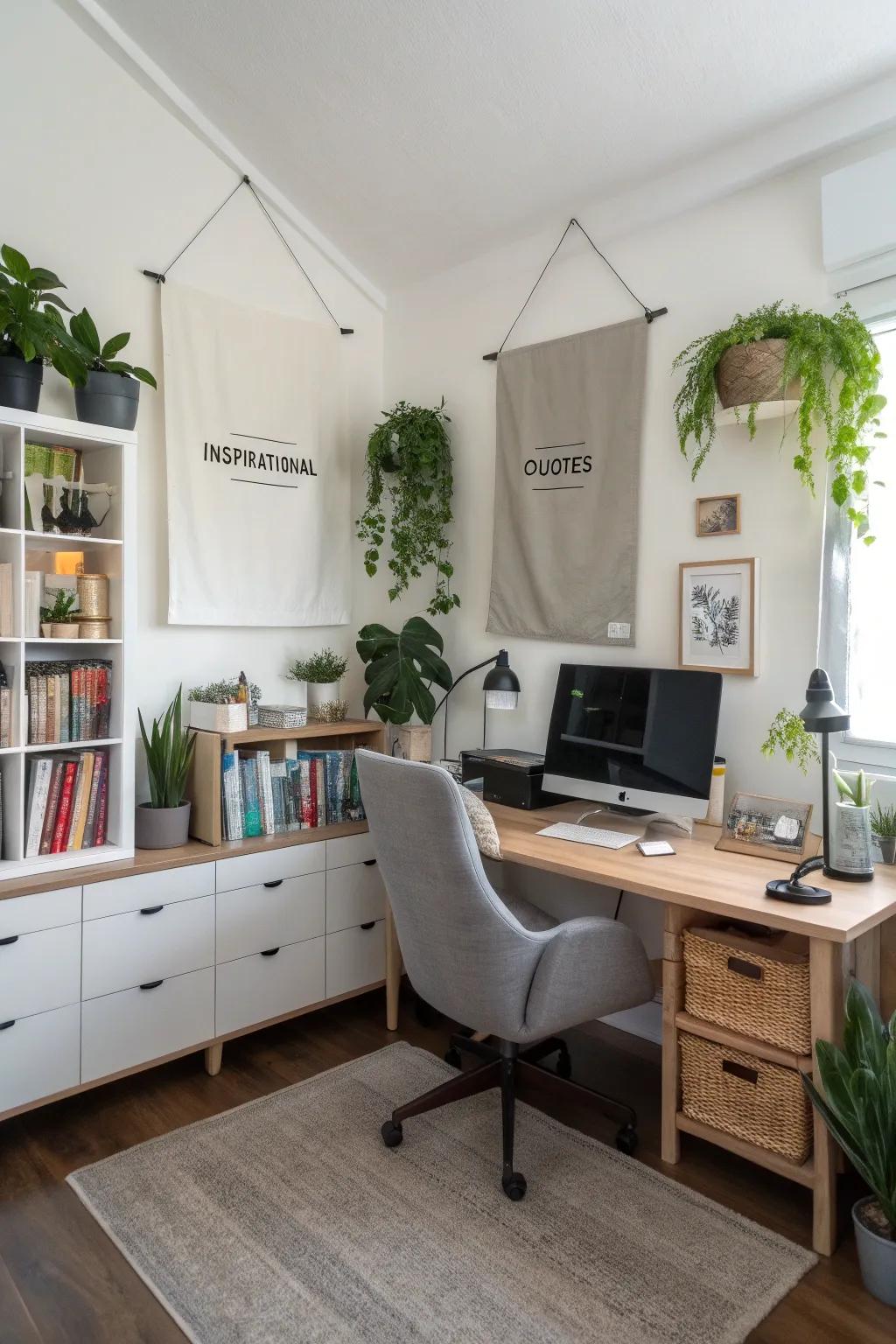 Typography banners with motivational quotes.