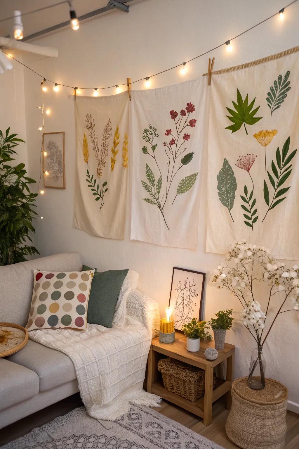 Nature-inspired banners evoke tranquility and freshness.