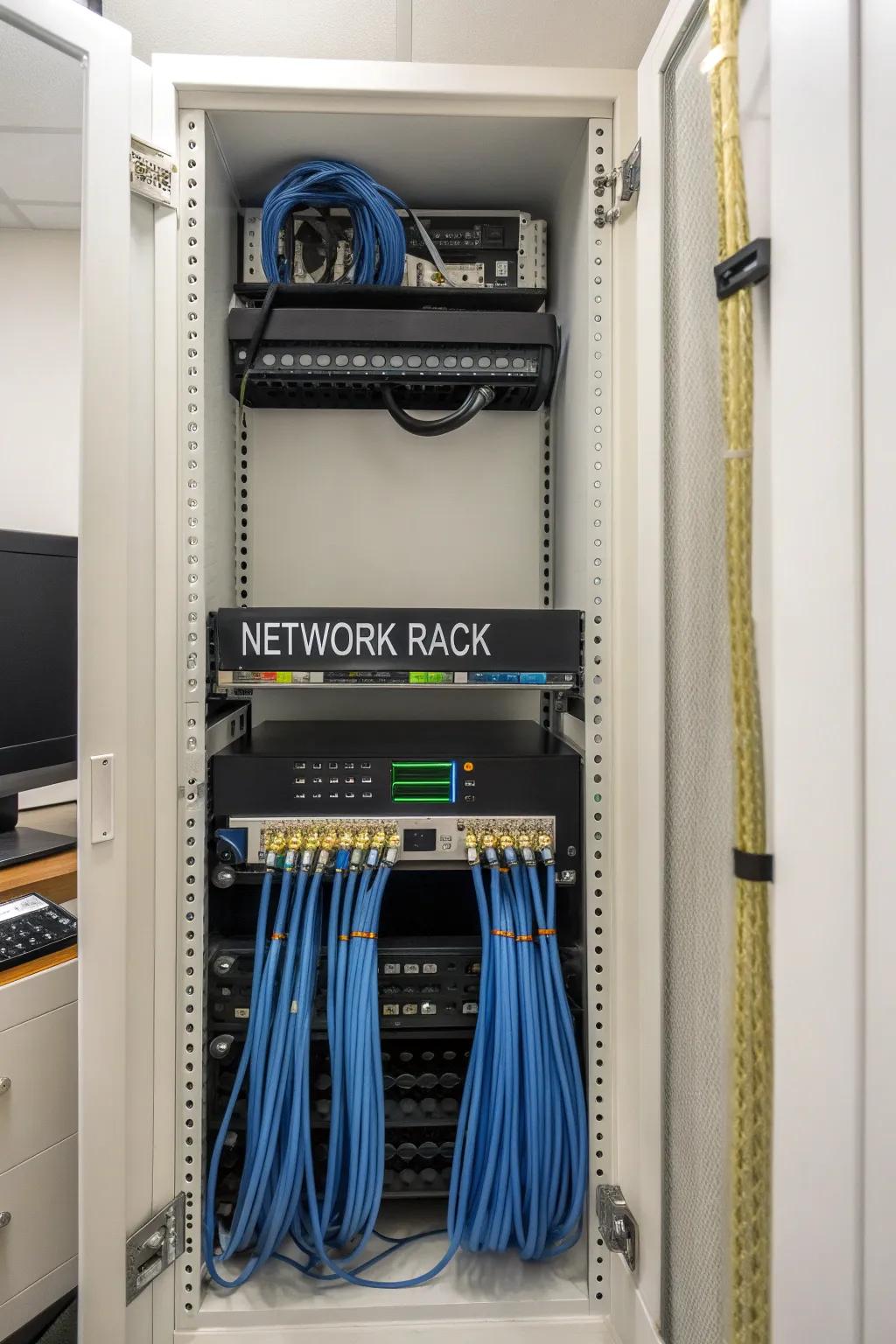 Keep your network gear hidden in a closet for a tidy home.