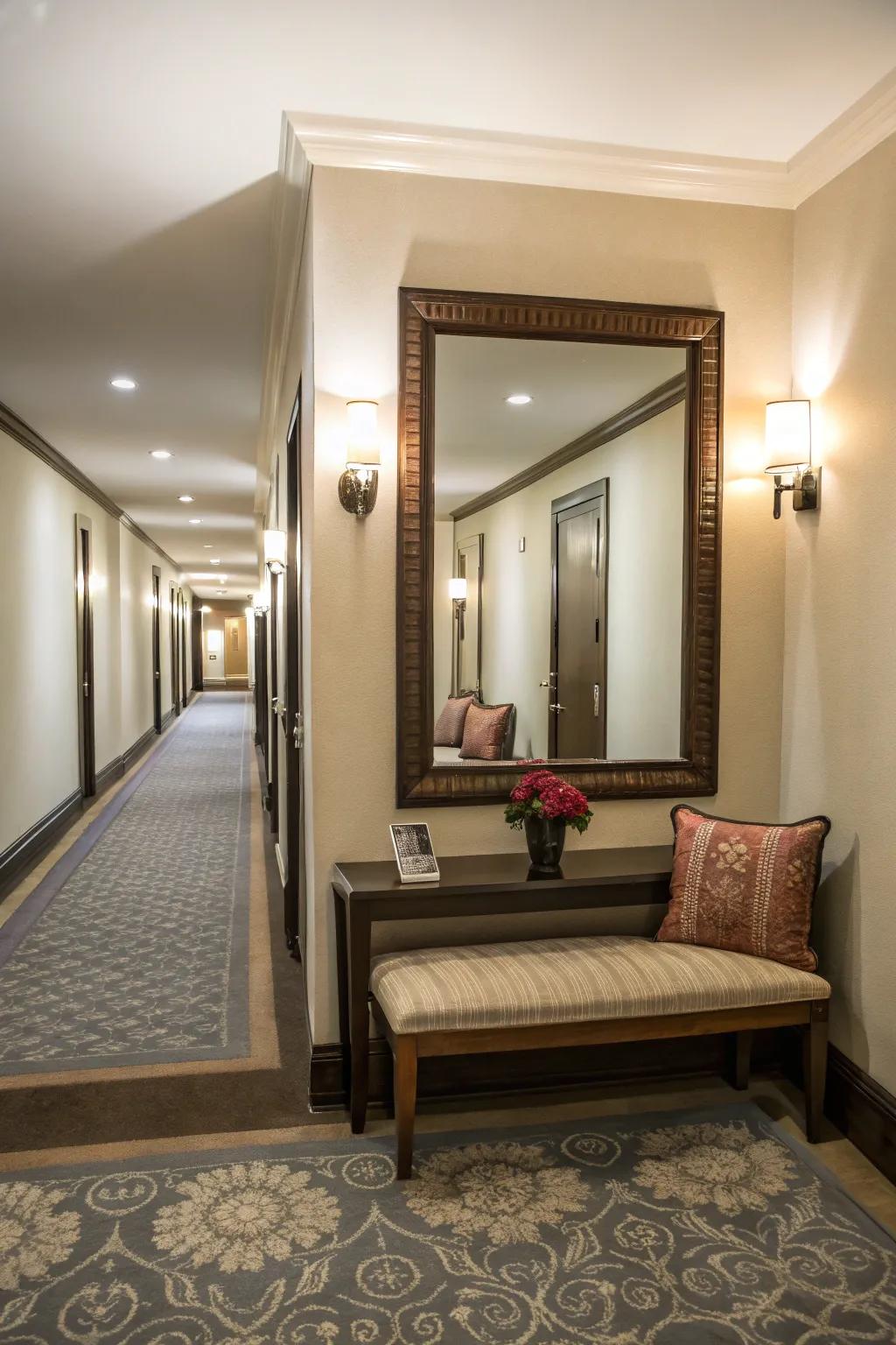 Alcove mirrors turn unused spaces into eye-catching features.