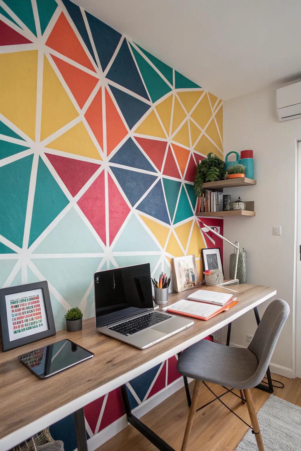Colorful murals energize and inspire creative workspaces.